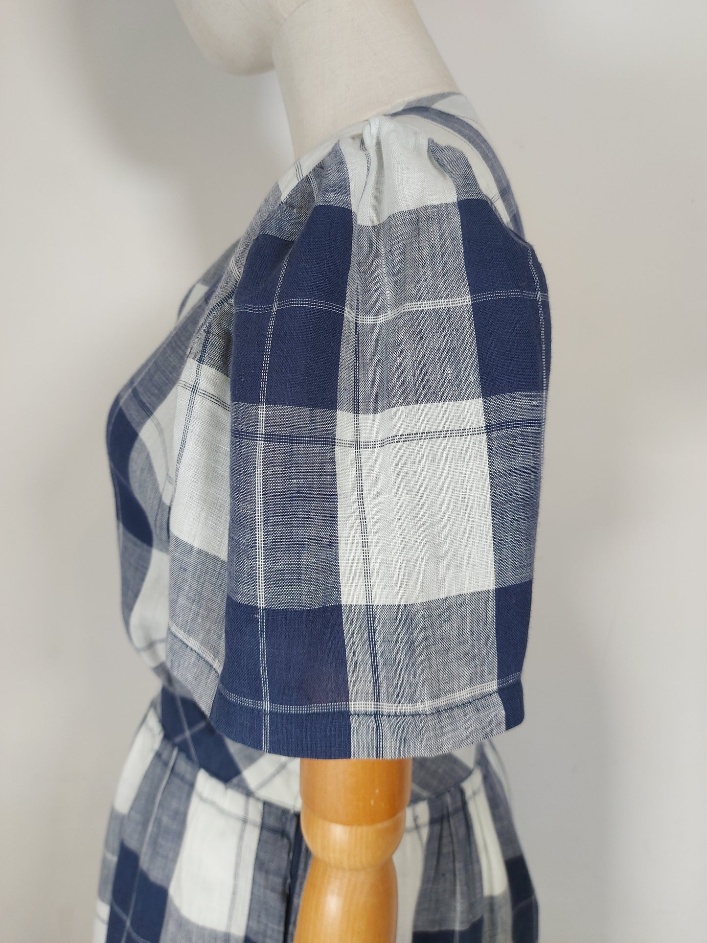 Abito lino tartan