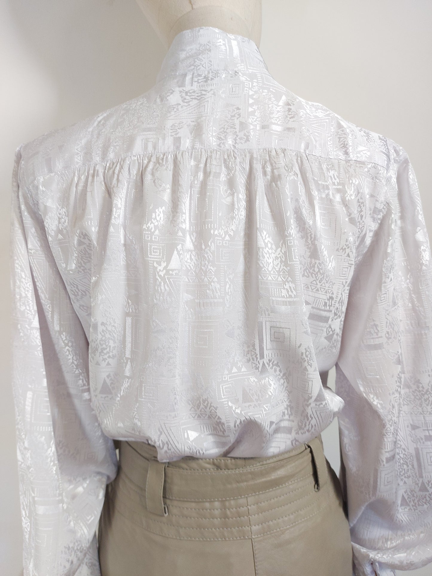 Camicia damascato bianco