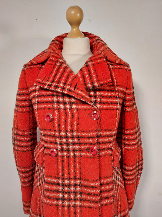 Cappotto tartan anni '60