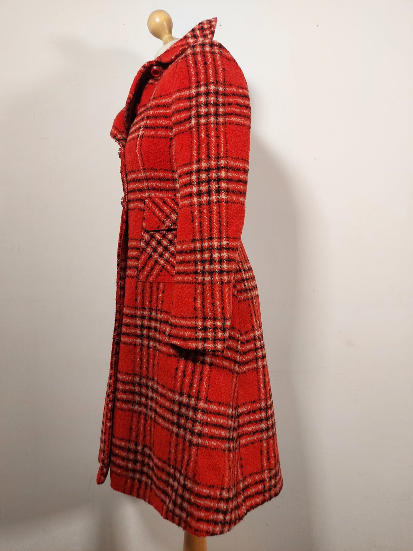 Cappotto tartan anni '60