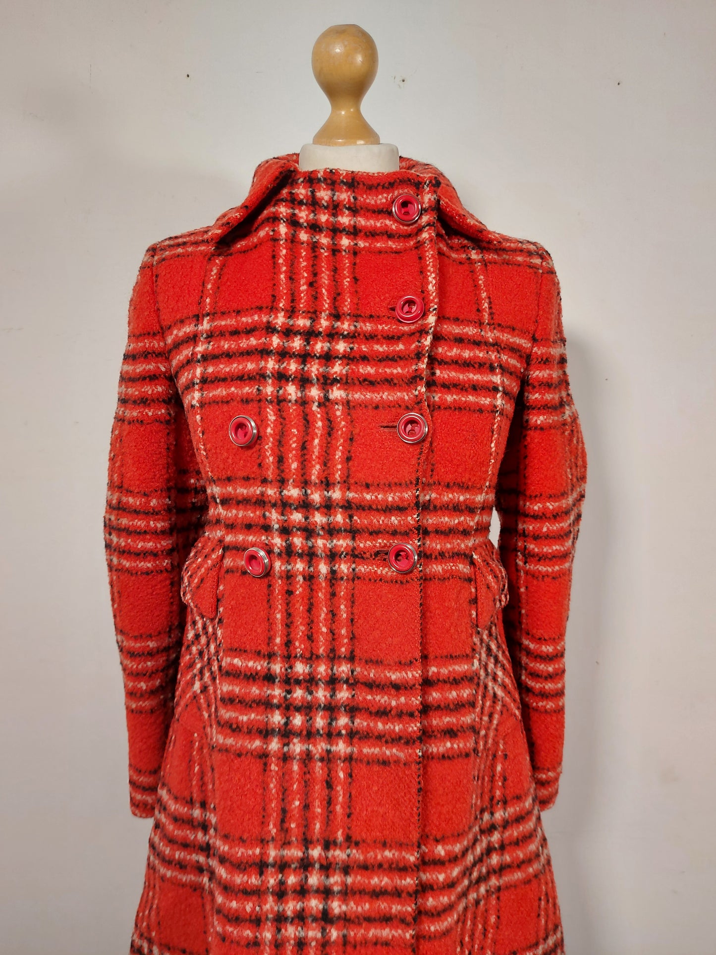 Cappotto tartan anni '60