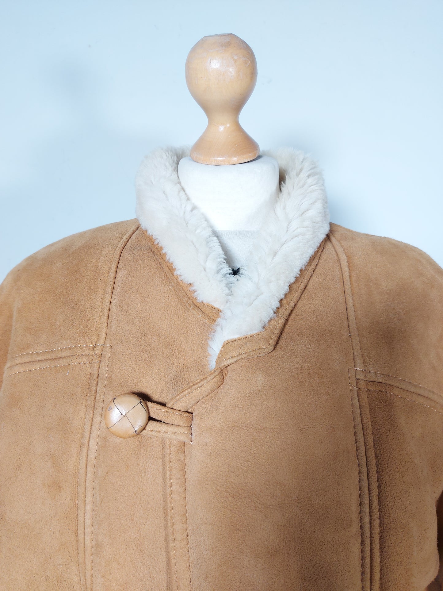 Giubbotto shearling ocra