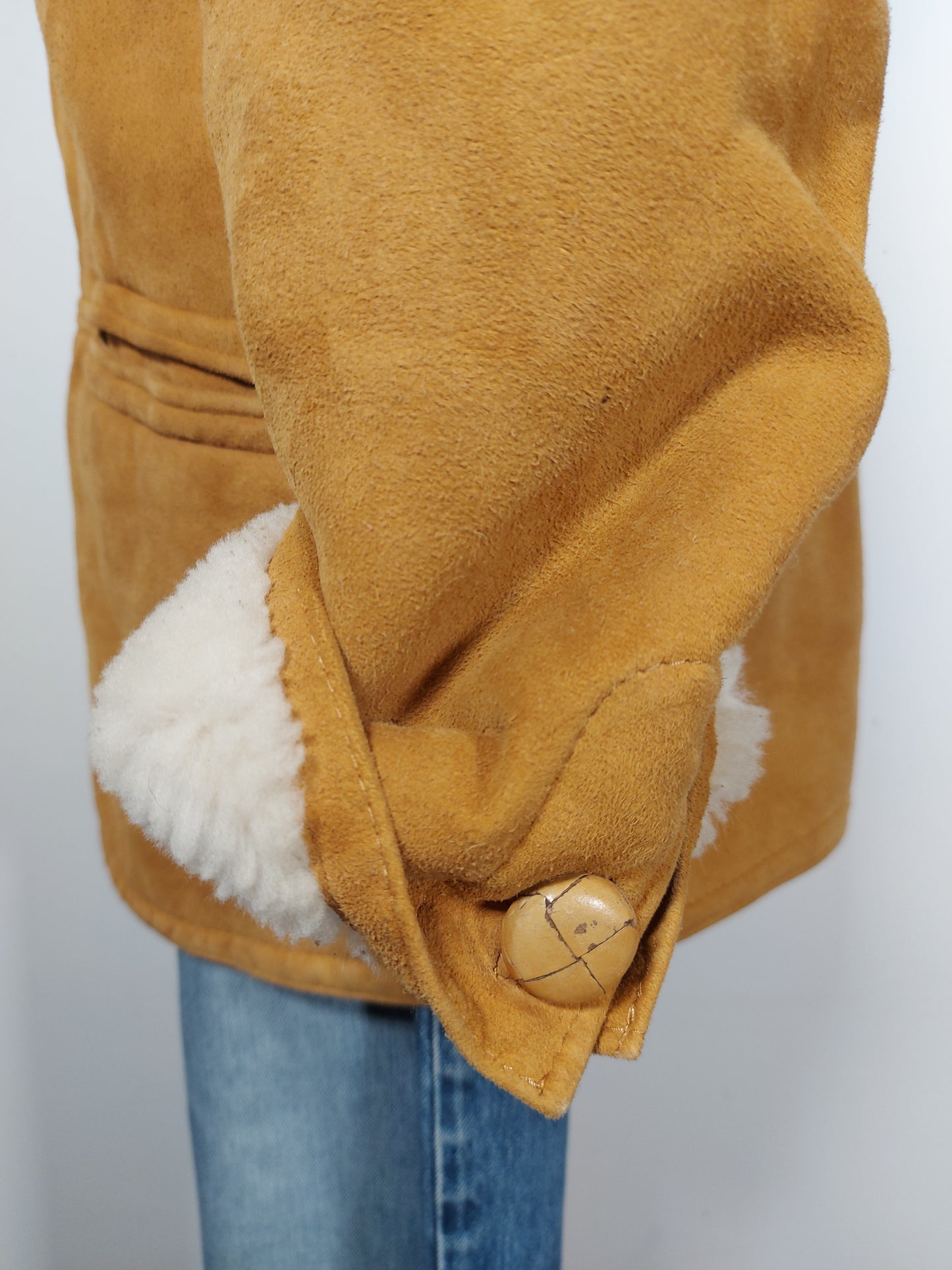 Giubbotto shearling ocra