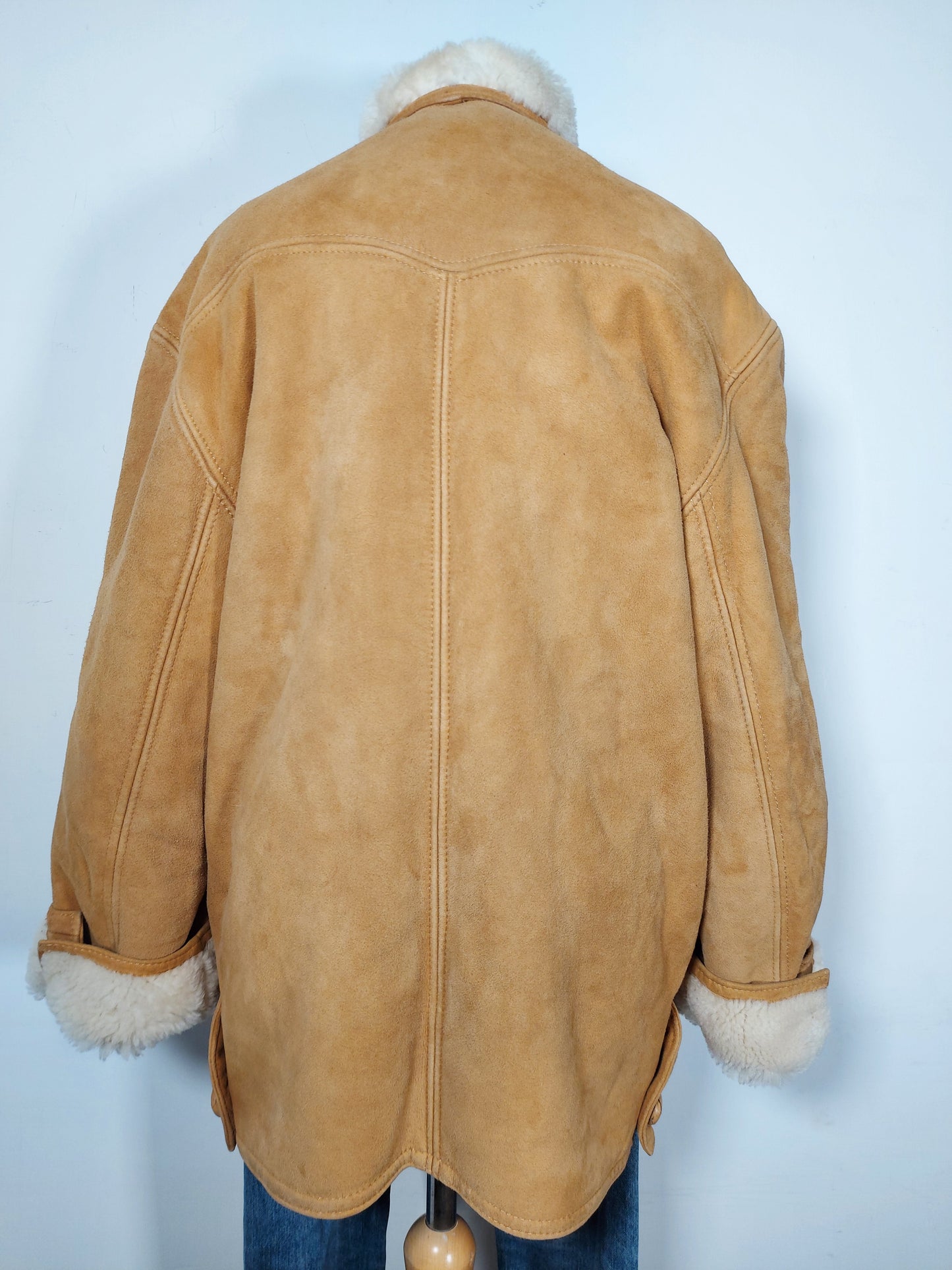 Giubbotto shearling ocra