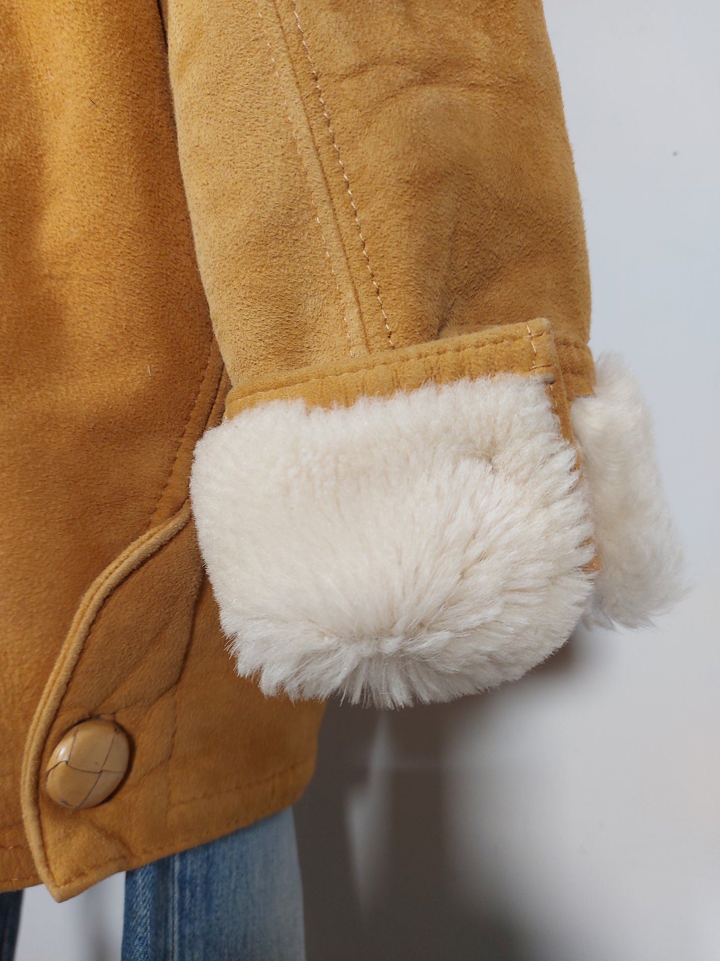 Giubbotto shearling ocra