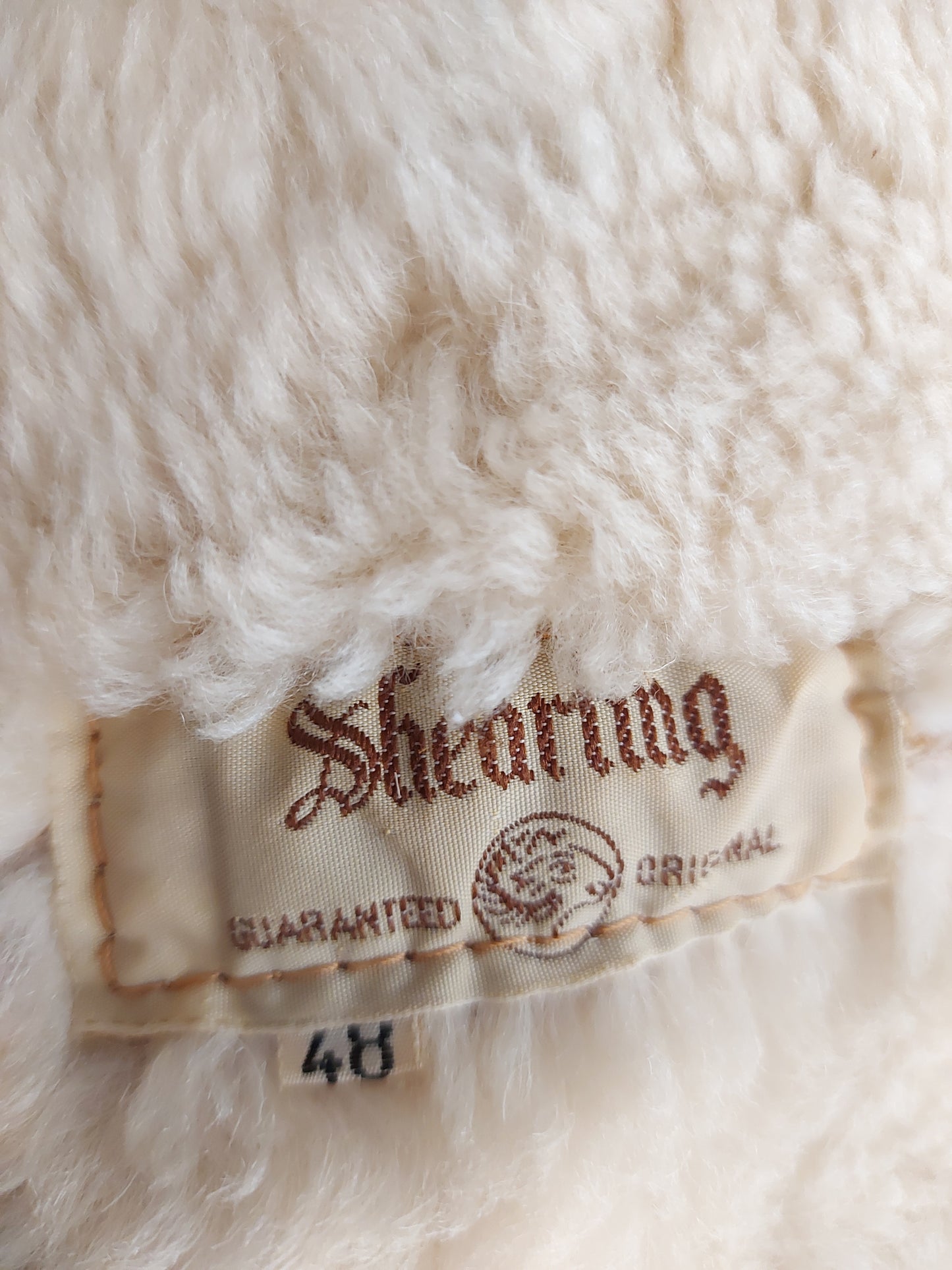 Giubbotto shearling ocra