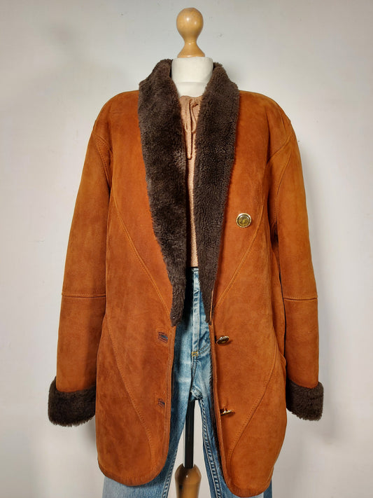 Shearling marrone bruciato