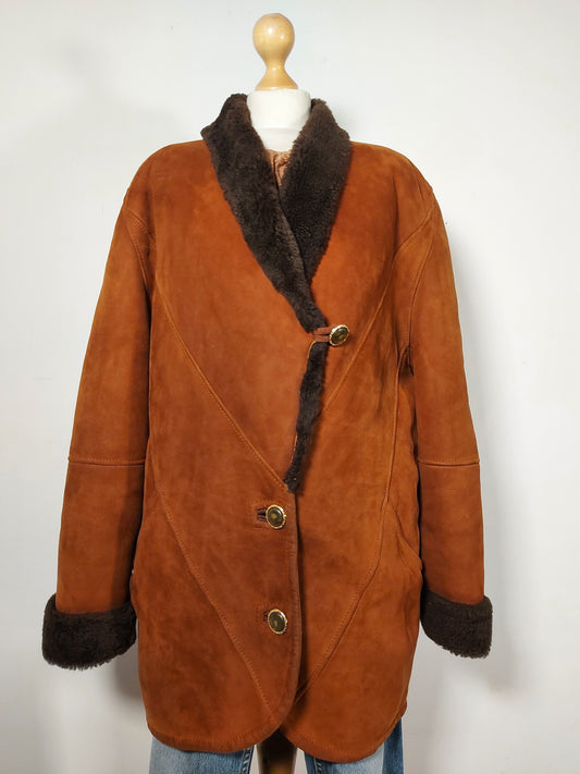 Shearling marrone bruciato