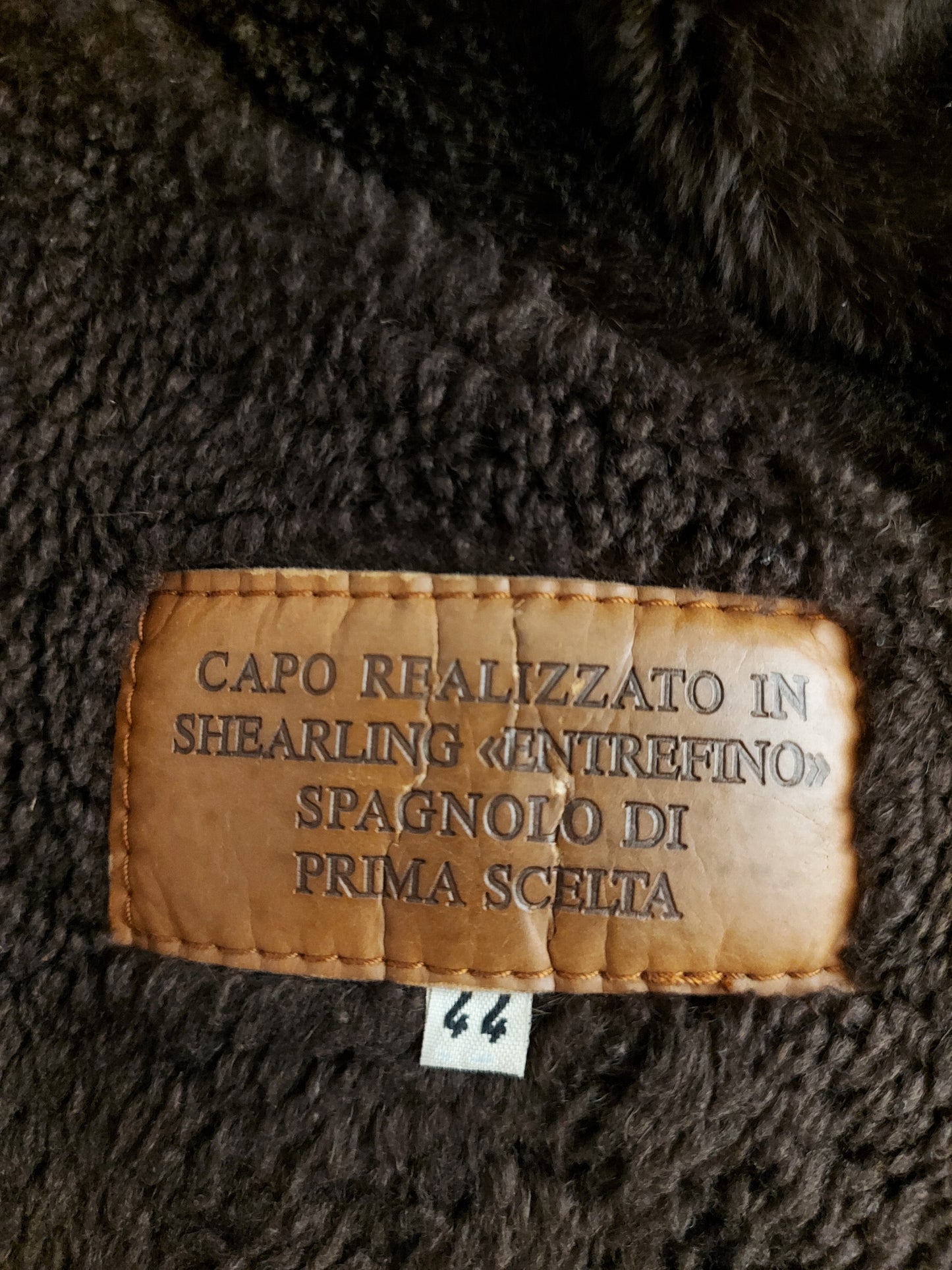 Shearling marrone bruciato